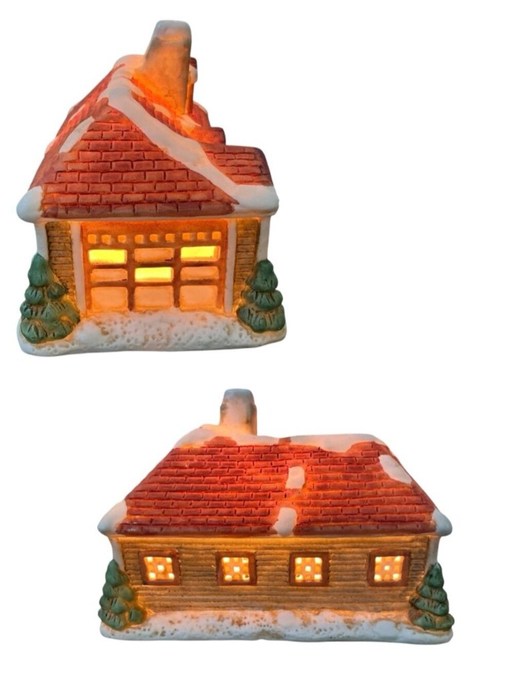 Vintage Lighted House American MCM Porcelain Hand Painted Christmas Holiday 1993 - Picture 7 of 16